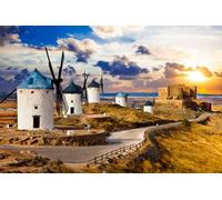 adrium Lienzo decorativo de 60 x 40 cm con molinos de viento de Don Quijote. Consuegra, España (62770187)