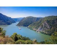 adrium Póster de 110 x 70 cm: Danubio en Serbia, frontera entre Serbia y Rumanía (146049149)