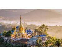 adrium Póster de 80 x 50 cm: una estupa budista construida según Wiang Heang, Chiang Mai, Tailandia Stupa Architecture (208385100)