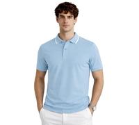 ADRO Camiseta polo para hombre, tela mate de algodón Airtex, ajuste regular, transpirable, duradera y de alta calidad, color negro liso, Canción de verano, 40