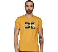 ADRO Camisetas estampadas Be Yourself para hombre, Mostaza, XX-Large