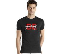 ADRO Camisetas estampadas Be Yourself para hombre, Negro, XX-Large