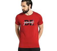 ADRO Camisetas estampadas Be Yourself para hombre, Rojo, XX-Large