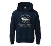 ADRO Ride Beyond Limits Rajasthan Chapter - Sudadera con capucha para hombre | 320 g/m² algodón y forro polar de poliéster | tacto suave, impresión gráfica respetuosa con la piel, sudadera cálida