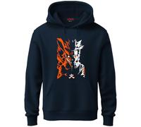 ADRO Sudaderas con capucha para hombre con estampado de anime Naruto Uzumaki, 100 % algodón, tela cálida y suave de 340 g/m²., Azul Marino, 44