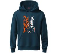 ADRO Sudaderas con capucha para hombre con estampado de anime Naruto Uzumaki, 100 % algodón, tela cálida y suave de 340 g/m²., Azul verdoso, 46