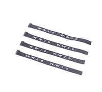 Adrosstoller 4 pulseras tejidas con texto en inglés "What Would Jesus Do", pulseras religiosas cristianas de WWJD con cuentas para regalo, como se describe, sin piedras preciosas, como se describe