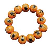 Adrosstoller Pulsera de cuentas de madera con diseño de ojo de esqueleto para Halloween, diseño de gota de sangre, normal, No es una piedra preciosa