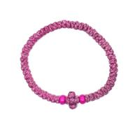Adrosstoller Pulsera de cuerda de oración griega ortodoxa tejida a mano, regalo religioso, normal, sin piedras preciosas