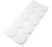 Adsamm® / 10 x deslizantes de Fieltro autoadhesivos/Blanco/ø 45 mm/Redondo/Deslizantes de Fieltro para Muebles de 3,5 mm de Grosor/Deslizantes para Muebles y Suelos