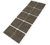 Adsamm® / 10 x deslizantes de Fieltro autoadhesivos/Marrón / 45x45 mm/Cuadrado/Deslizantes de Fieltro para Muebles de 3,5 mm de Grosor/Deslizantes para Muebles y Suelos