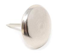 Adsamm® / 100 x Deslizante de metál con clavo / Ø 25 mm / / redondas / Patas de muebles con clavo de la máxima calidad de Adsamm®