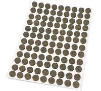 Adsamm® / 108 x deslizantes de Fieltro autoadhesivos/Marrón/ø 10 mm/Redondo/Deslizantes de Fieltro para Muebles de 3,5 mm de Grosor/Deslizantes para Muebles y Suelos