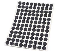 Adsamm® / 108 x deslizantes de Fieltro autoadhesivos/Negro/ø 10 mm/Redondo/Deslizantes de Fieltro para Muebles de 3,5 mm de Grosor/Deslizantes para Muebles y Suelos