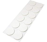 Adsamm® / 12 x deslizantes de Fieltro autoadhesivos/Blanco/ø 40 mm/Redondo/Deslizantes de Fieltro para Muebles de 3,5 mm de Grosor/Deslizantes para Muebles y Suelos