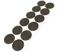 Adsamm® / 12 x deslizantes de Fieltro autoadhesivos/Marrón/ø 40 mm/Redondo/Deslizantes de Fieltro para Muebles de 3,5 mm de Grosor/Deslizantes para Muebles y Suelos