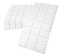 Adsamm® / 120 x deslizantes de Fieltro autoadhesivos/Blanco / 25x35 mm/Rectangular/Deslizantes de Fieltro para Muebles de 3,5 mm de Grosor/Deslizantes para Muebles y Suelos
