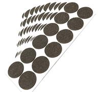 Adsamm® / 120 x deslizantes de Fieltro autoadhesivos/Marrón/ø 34 mm/Redondo/Deslizantes de Fieltro para Muebles de 3,5 mm de Grosor/Deslizantes para Muebles y Suelos