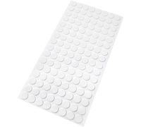Adsamm® / 128 x Almohadillas de Fieltro/Ø 12 mm/Blanco/Redondo/Protectores de Suelo para Patas de Mueble/Auto-Adhesivos/con Grosor de 1,5 mm de la máxima Calidad