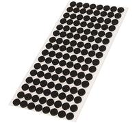 Adsamm® / 128 x deslizantes de Fieltro autoadhesivos/Negro/ø 12 mm/Redondo/Deslizantes de Fieltro para Muebles de 3,5 mm de Grosor/Deslizantes para Muebles y Suelos