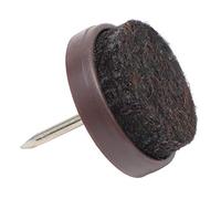 Adsamm® / 16 x Almohadillas con clavo / Ø 20 mm / marrón / redondas / Patas de muebles con clavo de la máxima calidad de Adsamm®