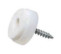Adsamm® / 16 x Almohadillas con tornillo / Ø 20 mm / blanco / redondas / Patas de muebles con tornillo de la máxima calidad de Adsamm®