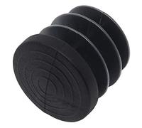 Adsamm® / 16 x Deslizadores de muebles para tubos | ø 0.98'' (25 mm) | negro | redondo | insertos rasgados de calidad para sillas tubulares de acero