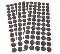 Adsamm® / 180 x almohadillas de fieltro de lana genuino / Ø 14 mm / marrón / redondo / Protectores de suelo para patas de mueble / auto-adhesivos / con grosor de 3 mm