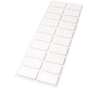 Adsamm® / 20 x deslizantes de Fieltro autoadhesivos/Blanco / 20x40 mm/Rectangular/Deslizantes de Fieltro para Muebles de 3,5 mm de Grosor/Deslizantes para Muebles y Suelos