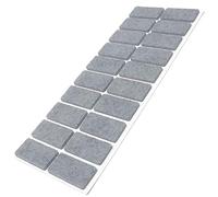Adsamm® / 20 x deslizantes de Fieltro autoadhesivos/Gris / 20x40 mm/Rectangular/Deslizantes de Fieltro para Muebles de 3,5 mm de Grosor/Deslizantes para Muebles y Suelos