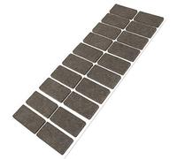 Adsamm® / 20 x deslizantes de Fieltro autoadhesivos/Marrón / 20x40 mm/Rectangular/Deslizantes de Fieltro para Muebles de 3,5 mm de Grosor/Deslizantes para Muebles y Suelos