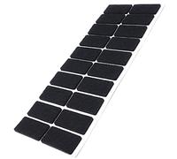 Adsamm® / 20 x deslizantes de Fieltro autoadhesivos/Negro / 20x40 mm/Rectangular/Deslizantes de Fieltro para Muebles de 3,5 mm de Grosor/Deslizantes para Muebles y Suelos