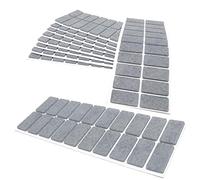 Adsamm® / 200 x deslizantes de Fieltro autoadhesivos/Gris / 20x40 mm/Rectangular/Deslizantes de Fieltro para Muebles de 3,5 mm de Grosor/Deslizantes para Muebles y Suelos