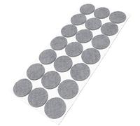 Adsamm® / 21 x deslizantes de Fieltro autoadhesivos/Gris/ø 30 mm/Redondo/Deslizantes de Fieltro para Muebles de 3,5 mm de Grosor/Deslizantes para Muebles y Suelos
