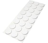 Adsamm® / 24 x deslizantes de Fieltro autoadhesivos/Blanco/ø 28 mm/Redondo/Deslizantes de Fieltro para Muebles de 3,5 mm de Grosor/Deslizantes para Muebles y Suelos