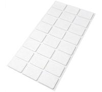 Adsamm® / 24 x deslizantes de Fieltro autoadhesivos/Blanco / 25x35 mm/Rectangular/Deslizantes de Fieltro para Muebles de 3,5 mm de Grosor/Deslizantes para Muebles y Suelos