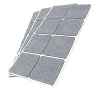 Adsamm® / 24 x deslizantes de Fieltro autoadhesivos/Gris / 50x50 mm/Cuadrado/Deslizantes de Fieltro para Muebles de 3,5 mm de Grosor/Deslizantes para Muebles y Suelos