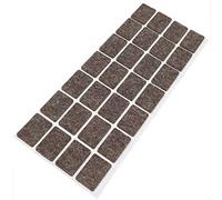 Adsamm® / 28 x Almohadillas de Fieltro de Lana Genuino / 20x30 mm/marrón/Rectangular/Protectores de Suelo para Patas de Mueble/Auto-Adhesivos/con Grosor de 3 mm