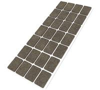 Adsamm® / 28 x deslizantes de Fieltro autoadhesivos/Marrón / 20x30 mm/Rectangular/Deslizantes de Fieltro para Muebles de 3,5 mm de Grosor/Deslizantes para Muebles y Suelos