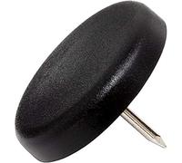 Adsamm® / 32 x Deslizante de plástico con clavo / Ø 30 mm / negro / redondas / Patas de muebles con clavo de la máxima calidad de Adsamm®