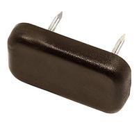 Adsamm® / 32 x Deslizante de plástico con clavo / 18x30 mm / marrón / rectangulares / Patas de muebles con clavo de la máxima calidad de Adsamm®