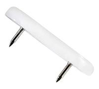 Adsamm® / 32 x Deslizante de plástico con clavo / 18x44 mm / blanco / rectangulares / Patas de muebles con clavo de la máxima calidad de Adsamm®