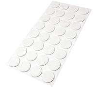 Adsamm® / 32 x deslizantes de Fieltro autoadhesivos/Blanco/ø 26 mm/Redondo/Deslizantes de Fieltro para Muebles de 3,5 mm de Grosor/Deslizantes para Muebles y Suelos