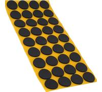 Adsamm® / 36 x Almohadillas Antideslizantes Autoadhesivas de Caucho Celular EPDM/ø 24 mm/Negro/Redondo/Deslizantes Antideslizantes de 2,5 mm de Espesor