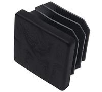 Adsamm® / 4 tapones de láminas/negro/31 x 31-33 x 33 mm/cuadrado/deslizador de muebles para sillas de tubos de acero/tapas para tubos cuadrados