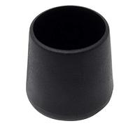 Adsamm® / 4 x puntas de patas para tubos redondos/para tubos redondos Ø 1.26 - 1.3 '' (32 - 33 mm) / negro/redondo | tapas exteriores de calidad para sillas tubulares de acero