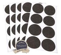 Adsamm® / 40 x Almohadillas de Fieltro/Ø 50 mm/marrón/Redondo/Protectores de Suelo para Patas de Mueble/Auto-Adhesivos/con Grosor de 1,5 mm de la máxima Calidad