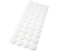 Adsamm® / 40 x deslizantes de Fieltro autoadhesivos/Blanco/ø 18 mm/Redondo/Deslizantes de Fieltro para Muebles de 3,5 mm de Grosor/Deslizantes para Muebles y Suelos