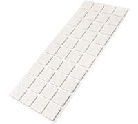 Adsamm® / 40 x deslizantes de Fieltro autoadhesivos/Blanco / 25x25 mm/Cuadrado/Deslizantes de Fieltro para Muebles de 3,5 mm de Grosor/Deslizantes para Muebles y Suelos