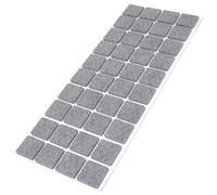 Adsamm® / 40 x deslizantes de Fieltro autoadhesivos/Gris / 25x25 mm/Cuadrado/Deslizantes de Fieltro para Muebles de 3,5 mm de Grosor/Deslizantes para Muebles y Suelos